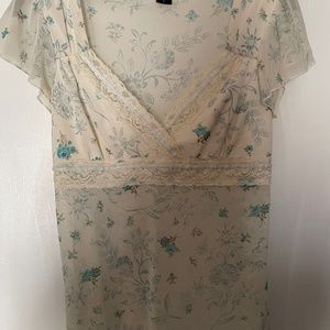 Juniors sheer lace top.